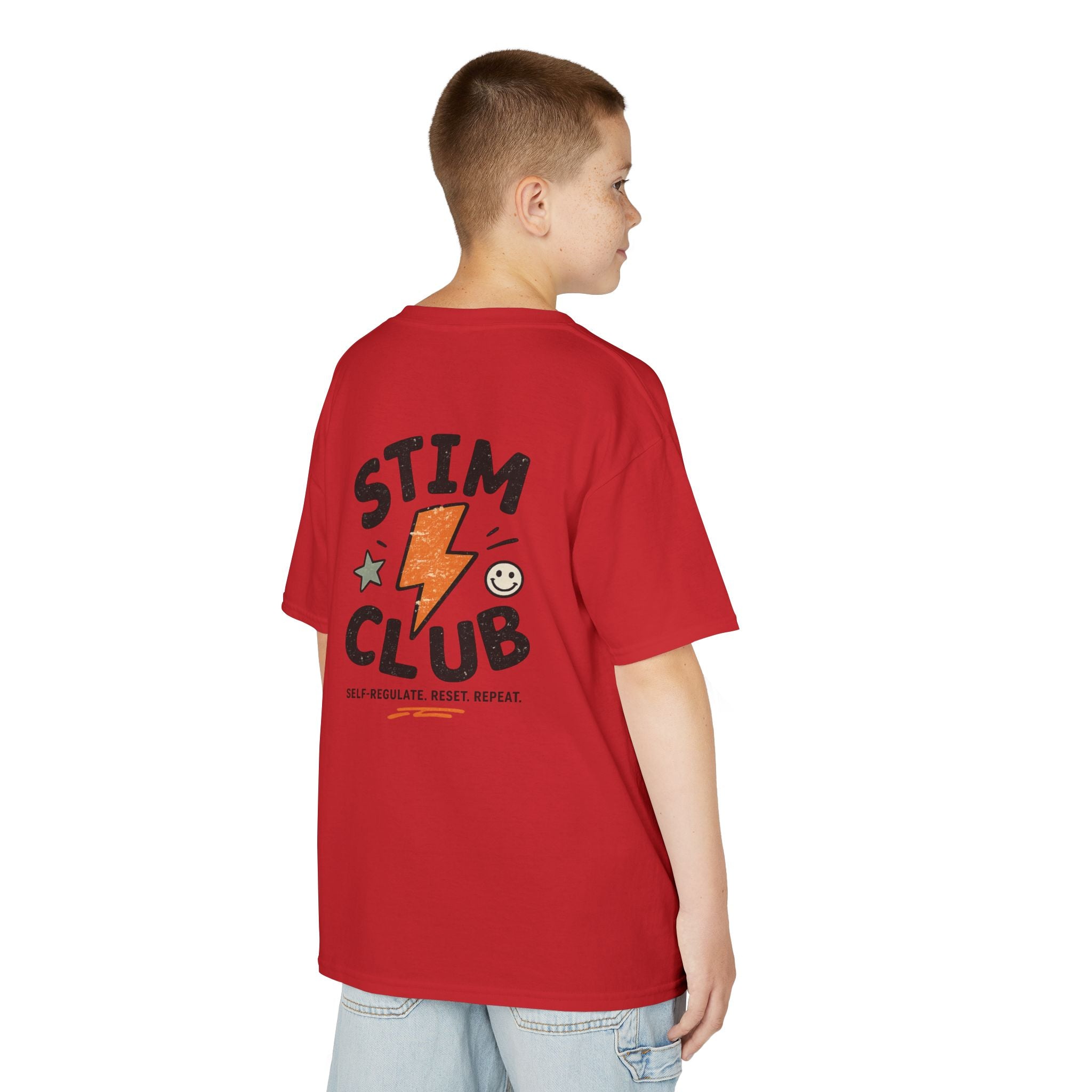 Stim Club Kids Tee — "Stim Club" Lightning Design Kids T-Shirt