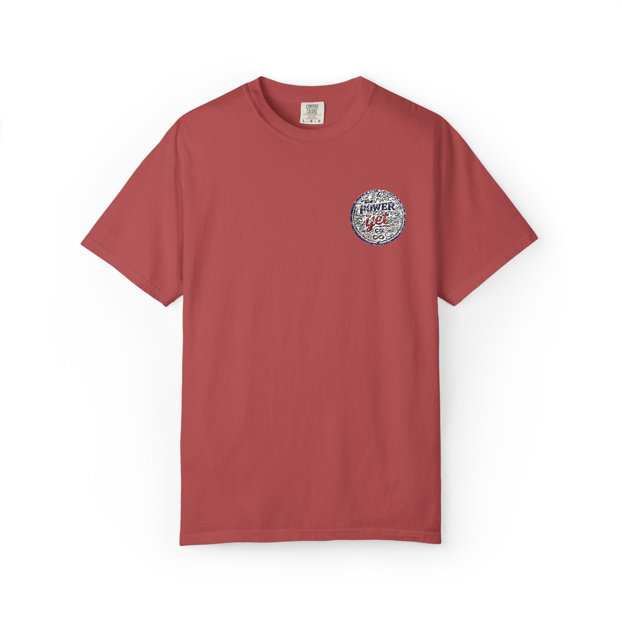 Vintage Travel Patch T-Shirt — 'I  NY' Retro Chest Logo