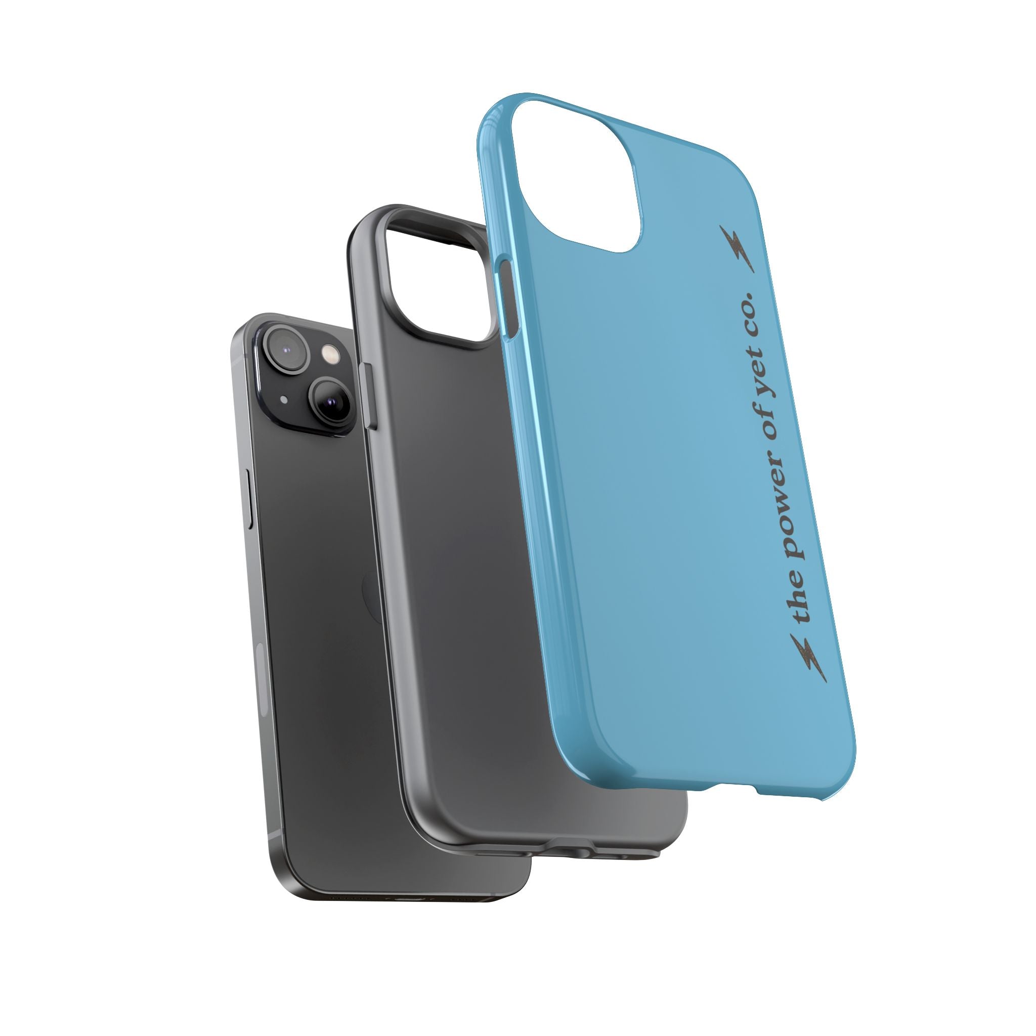 Phone Case — Blue "the power of yet co." Slim Protective Cover
