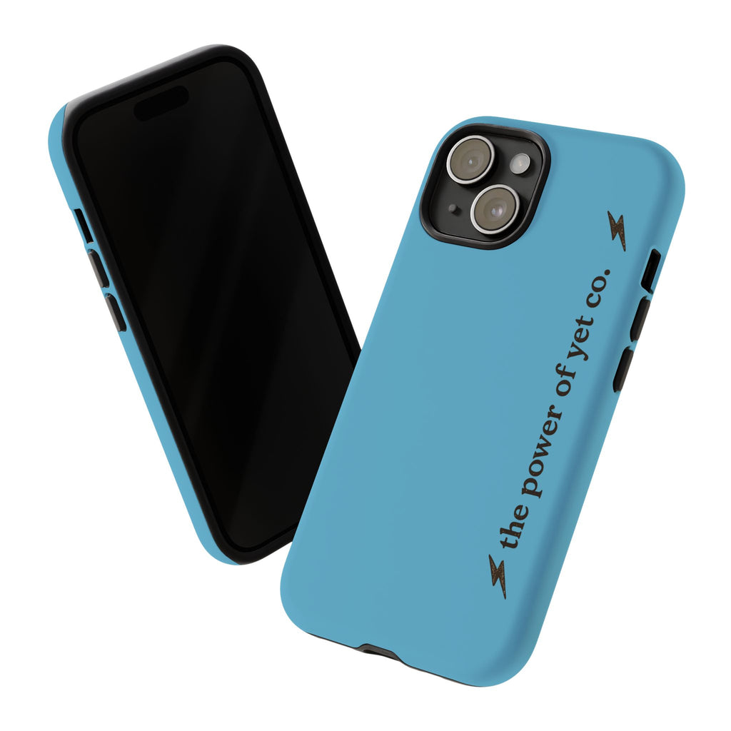 Phone Case — Blue "the power of yet co." Slim Protective Cover
