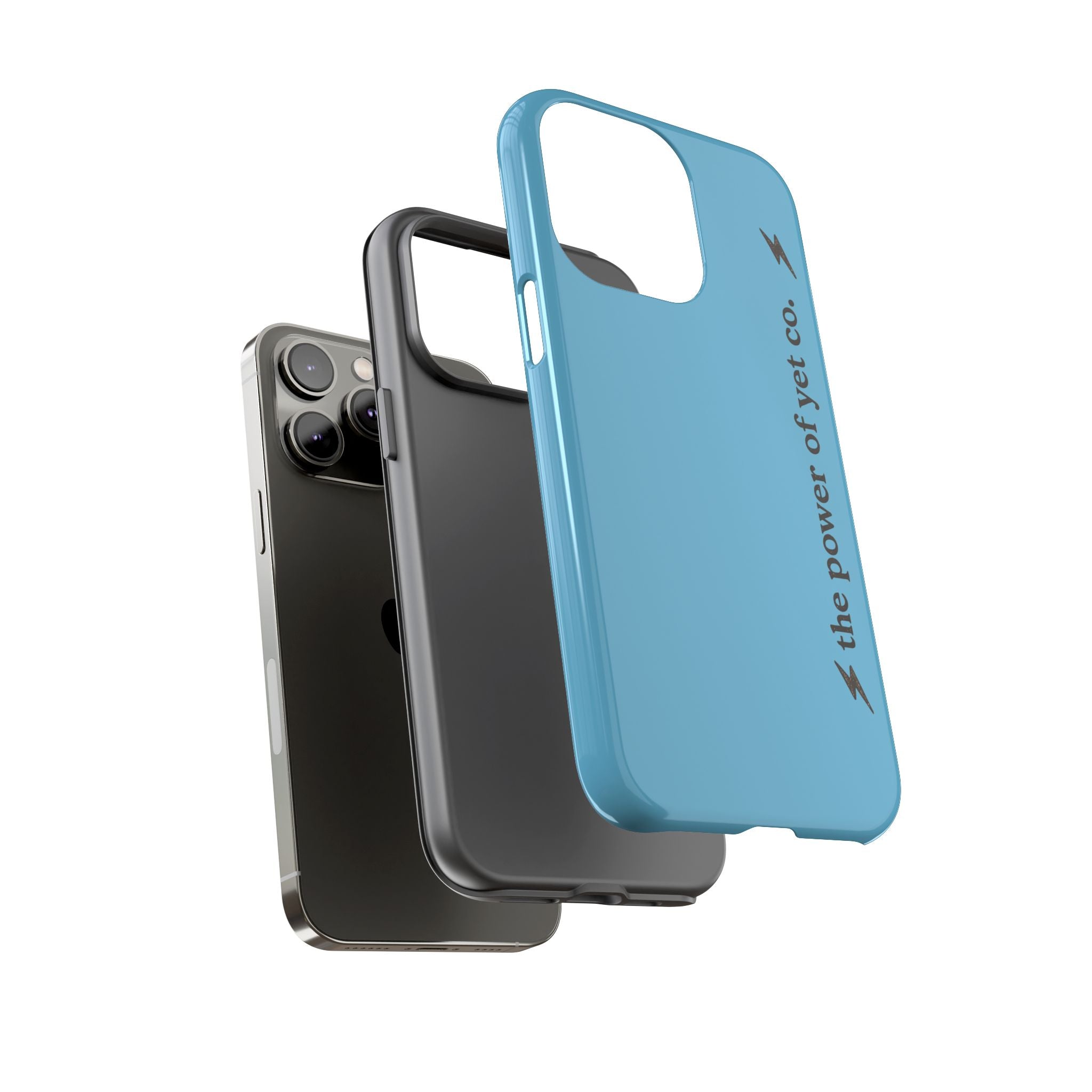Phone Case — Blue "the power of yet co." Slim Protective Cover