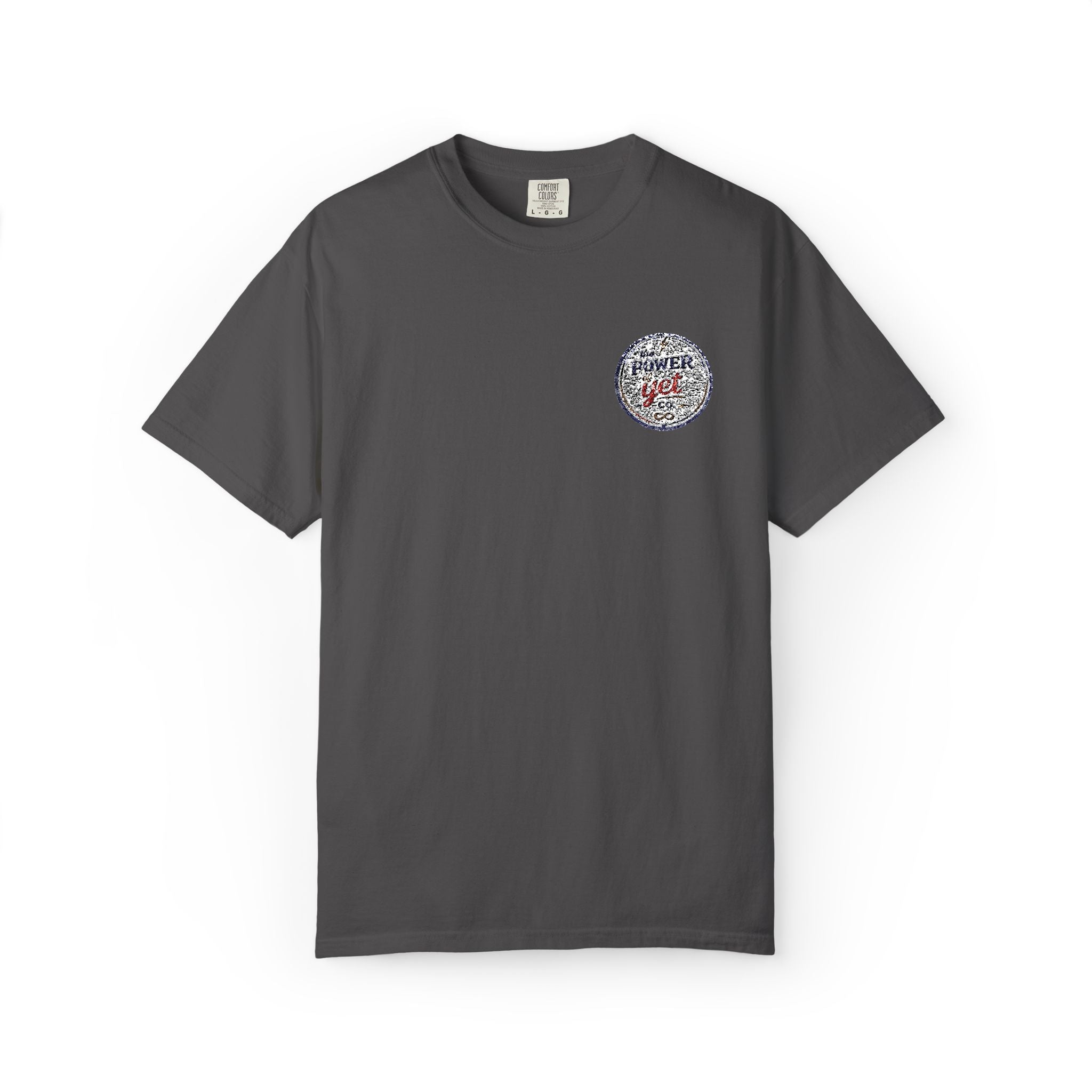 Vintage Travel Patch T-Shirt — 'I  NY' Retro Chest Logo