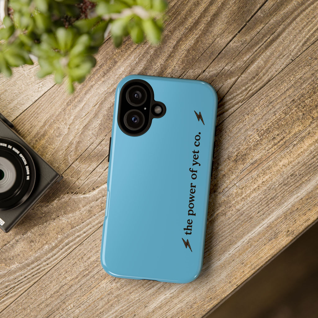 Phone Case — Blue "the power of yet co." Slim Protective Cover